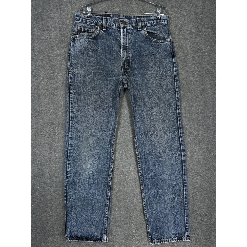 Vintage Levis 505 Jeans Mens 36x32 (fits 34x32) Dark Stone Wash Made In USA 90s